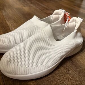 Women's White Slip-On Athletic Shoes